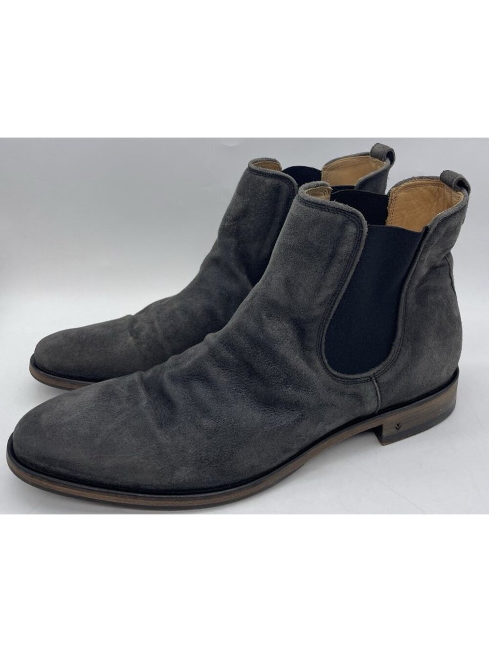 John Varvatos Fleetwood Sharpei Smoke Grey Suede Chelsea Boots Made in Italy 12